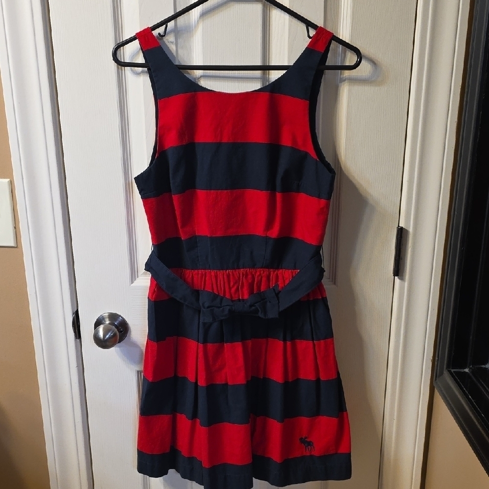 Abercrombie & Fitch Red and Black Striped Kids Dress